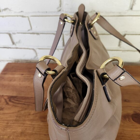 Euc Coach Campbell Belle Tan Leather Carryall Shoulder Bag - Picture 12 of 12